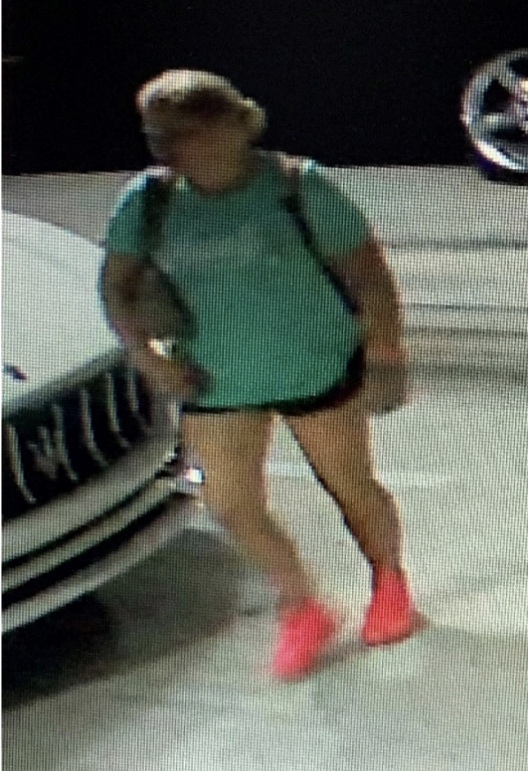 Screenshot of camera footage of suspect 2